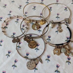 Silver and Gold Adjustable Bangle Bracelets